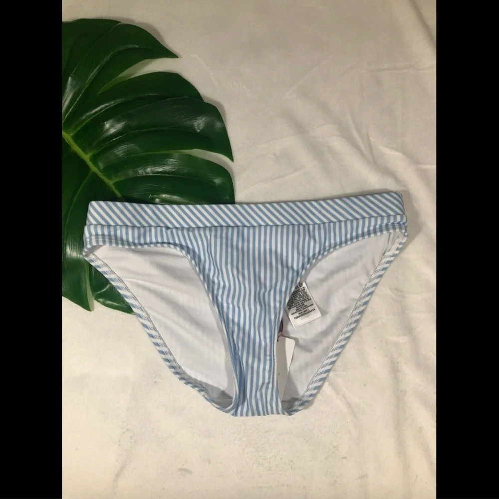 NEW Ted Baker London‎ Stripe Bikini Bottoms White/Blue [SZ 1 in TB]